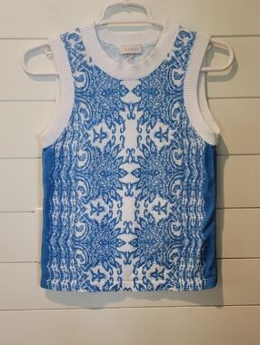 KINROSS SINTRA PRINT TANK   XS  WHITE/BLUE